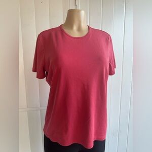 L.L. Bean Women's Pima Cotton Tee, Short-Sleeve Crewneck Size Large